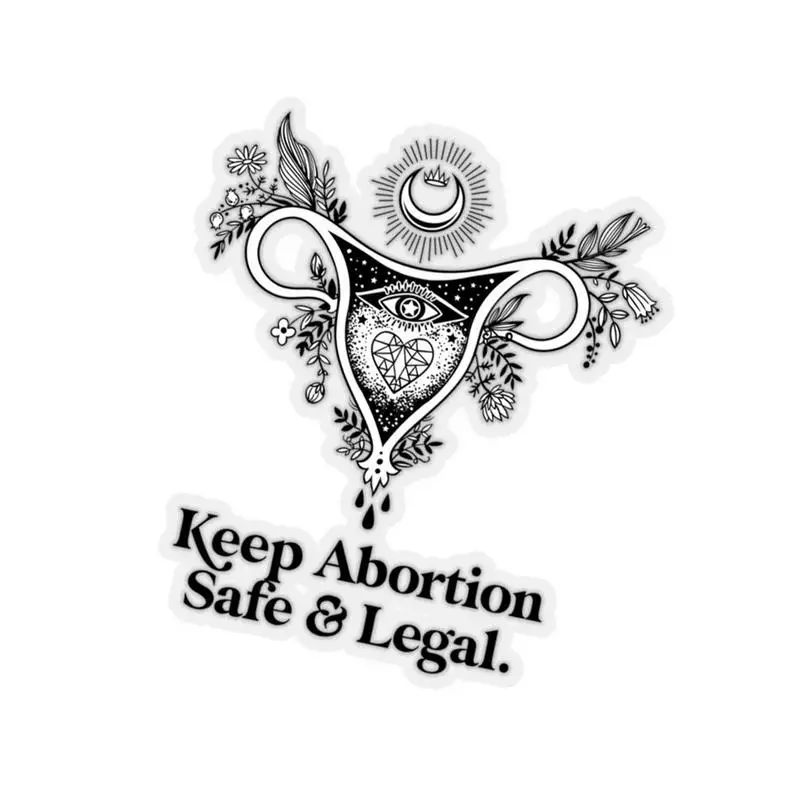 

1pcs/5pcs Uterus Stickers 1pcs/5pcs Keep Your Laws Off My Body Sticker Feminist Pro Choice Decal Wall Laptop Car Bumper Sticker