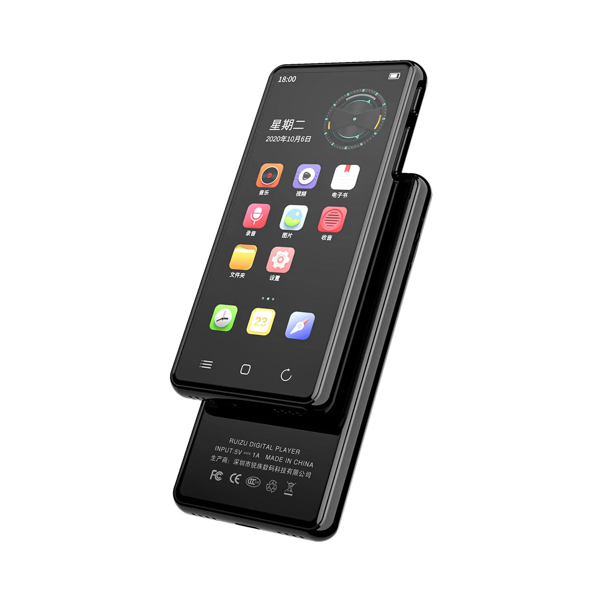 

16GB Mp3 Player with BT V5.0 - Portable Digital Lossless Music Player for Walking Running,Super Light Metal Shell Touch Buttons