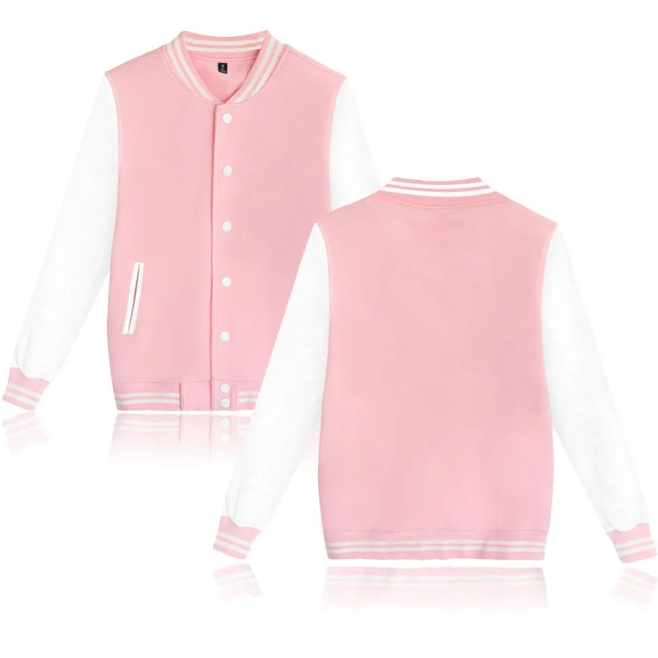 thumbnail image 1 of Chaqueta bomber de béisbol universitaria con logotipo personalizado de su imagen para hombres y mujeres, chaquetas de hip hop Harajuku, abrigos individuales para niños y niñas, 1 of 4
