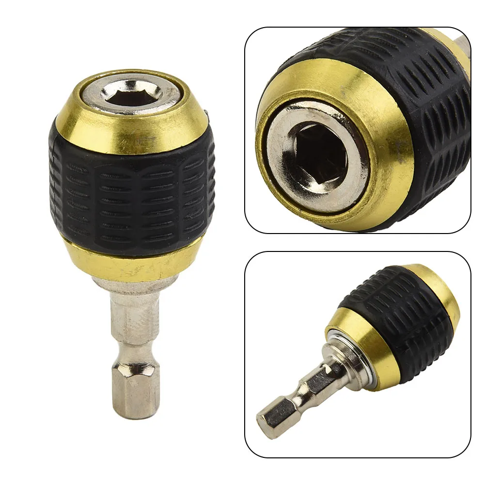 1/4 Inner Hex 50mm Hexagonal Shank Quick Coupling Power Tool Accessories Electric Drills Adapters Drill Bit Holder Parts 60 150mm hexagonal shank quick coupling 1 4 hex shank drill bit tool quick conversion adapter chuck screwdriver impact driver