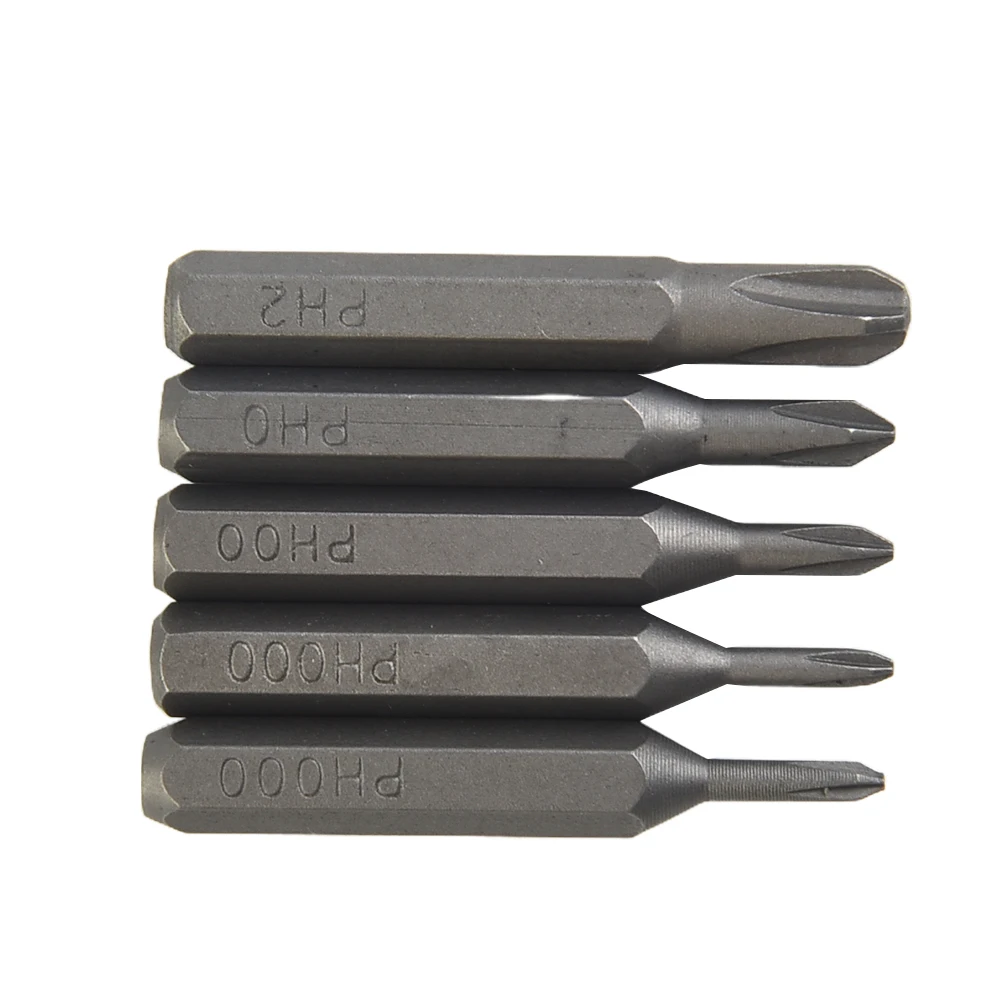 5 stücke Kreuz Schraubendreher Bit Set Magnetische Bits PH0000 PH000 PH00 PH0 PH1 PH2 4mm Sechskantschaft Schraubendreher Nutdrivers hand Werkzeuge – Detail 5