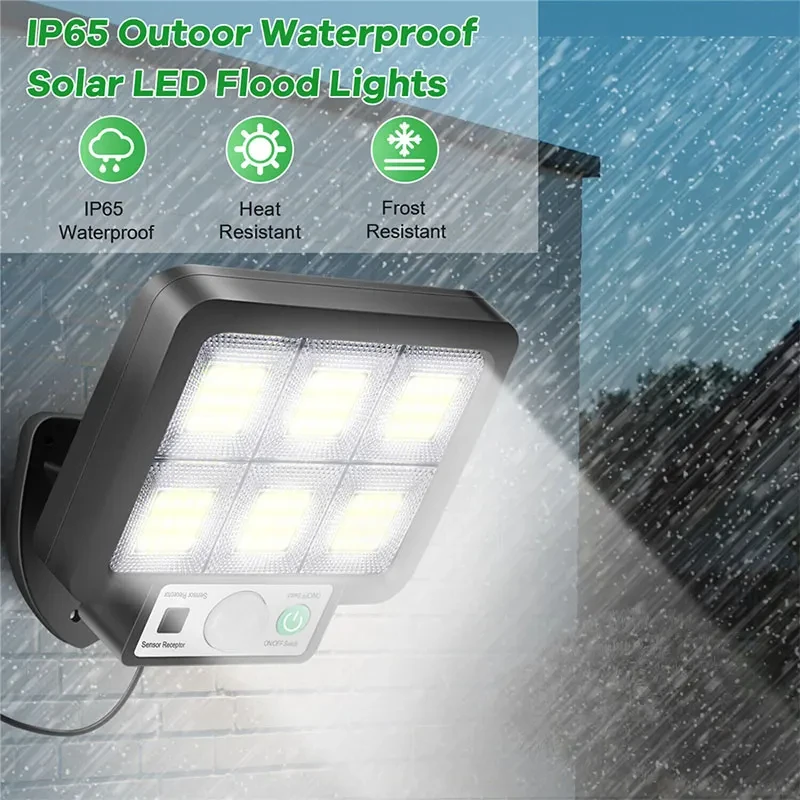 LED Solar Split Wall Lamp with Motion Sensor - 3 Modes Outdoor Waterproof Emergency Lighting for Street Garden Security And Deco