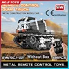 2.4G DIY Stainless Steel RC Dump Truck 10 Channels Assembled Remote Control Tracked Dump Truck Model Crawler Tipper Car Kids Toy 1