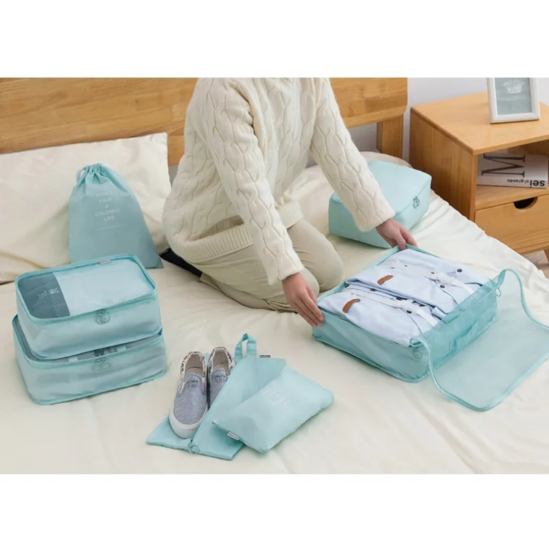 Travel Set Shoe Underwear Storage Bag Foldable Washing Portable Cosmetic Digital Box Bundle Organizer Toiletries Clothes Reusabl