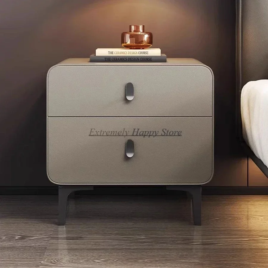 

Low Drawers Nightstands Storage Box Wood Minimalist Design Bedside Table European Modern Table De Chevet Furniture Living Room