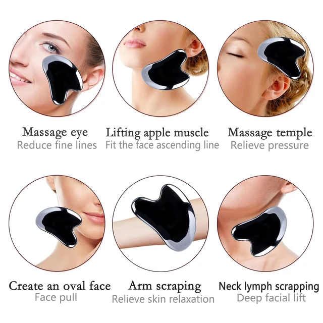 Terahertz Stone Meridian Guasha Massage Tool – Acupressure Scraping Board for Face, Eye, and Body Slimming 3