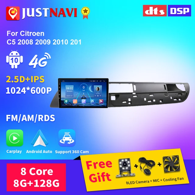 JUSTNAVI Car Radio For Citroen C5 2008 2009 -2017 Multimedia 2 DIN  Navigation Carplay GPS Autoradio Stereo Multimedia Player DVD - AliExpress