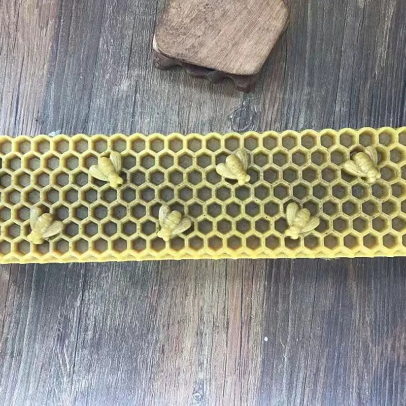 Embossed Bee Honeycomb Rose Flower Silicone Soap Mold, Flexible Toast Loaf Mould, DIY Handmade Soaps Making Supplies Tool Kits