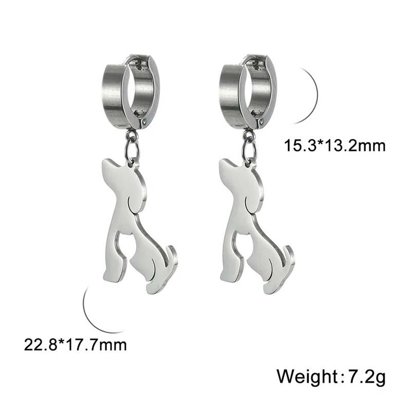 Punk Edelstahl Baumeln Ohrringe für Frauen Männer Hexe knoten Klinge Anhänger Ohr Hoop Ohrringe Hip Hop Piercing Schmuck Großhandel – Detail 30