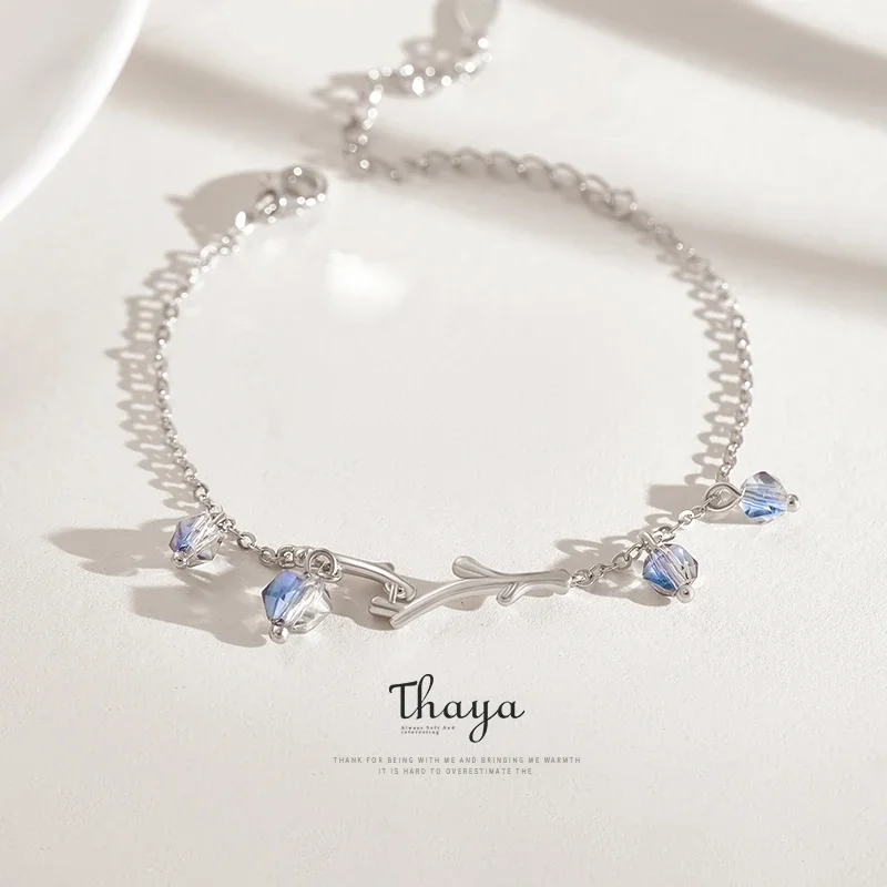 

Thaya Twilight Forest S925 Silver Bracelet Symphony Crystal Fashion Charm Bracelets for Women Original Design Fine Jewelry Gift