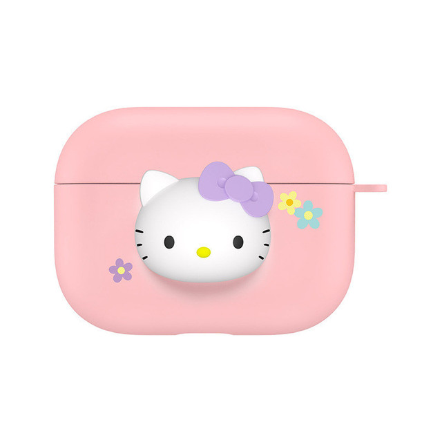 Pro Sanrio Hello Kitty Silicone Cases Cover Case Bluetooth Kawaii Case for Apple Earphone Case Silicone Shell