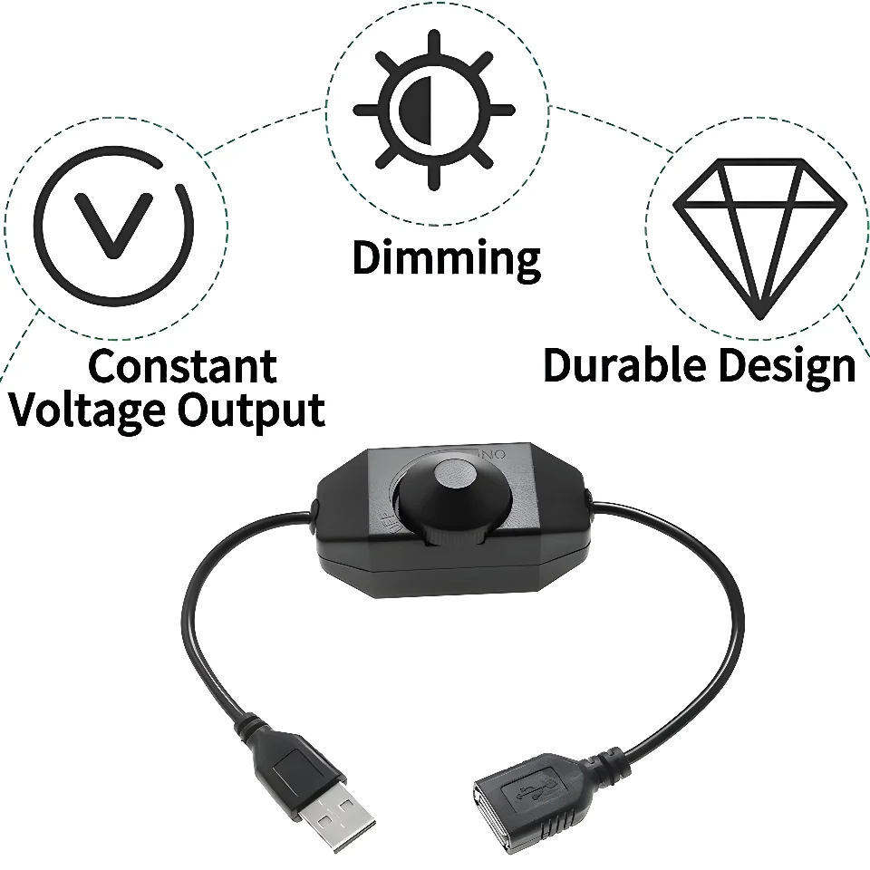LED Dimmer Switch USB DC 12V Stepless Manual Knob Touch 5050 2838 Strip Light 1 Channel Brightness Adjustment Controller