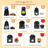 HiBREW H2B Coffee machine, Italian capsules, multi-compatible, fully automatic household small coffee powder integrated 2