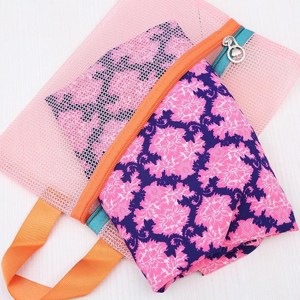 4pcs Travel Packing Organizer Set, Mesh Clothing Bags, Visible Luggage Suitcase Mesh Packing Cubes With Zipper Multi-Sizes Trips