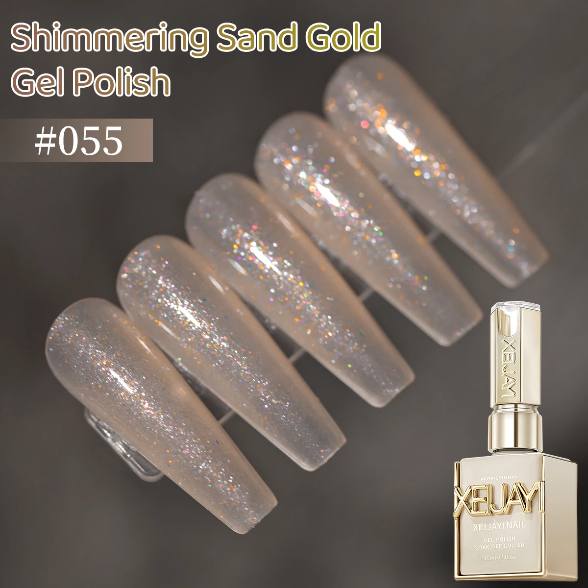 XEIJAYI 1pc 15ml Gel Nail Polish,UV LED Soaking Nail Gel, Semi