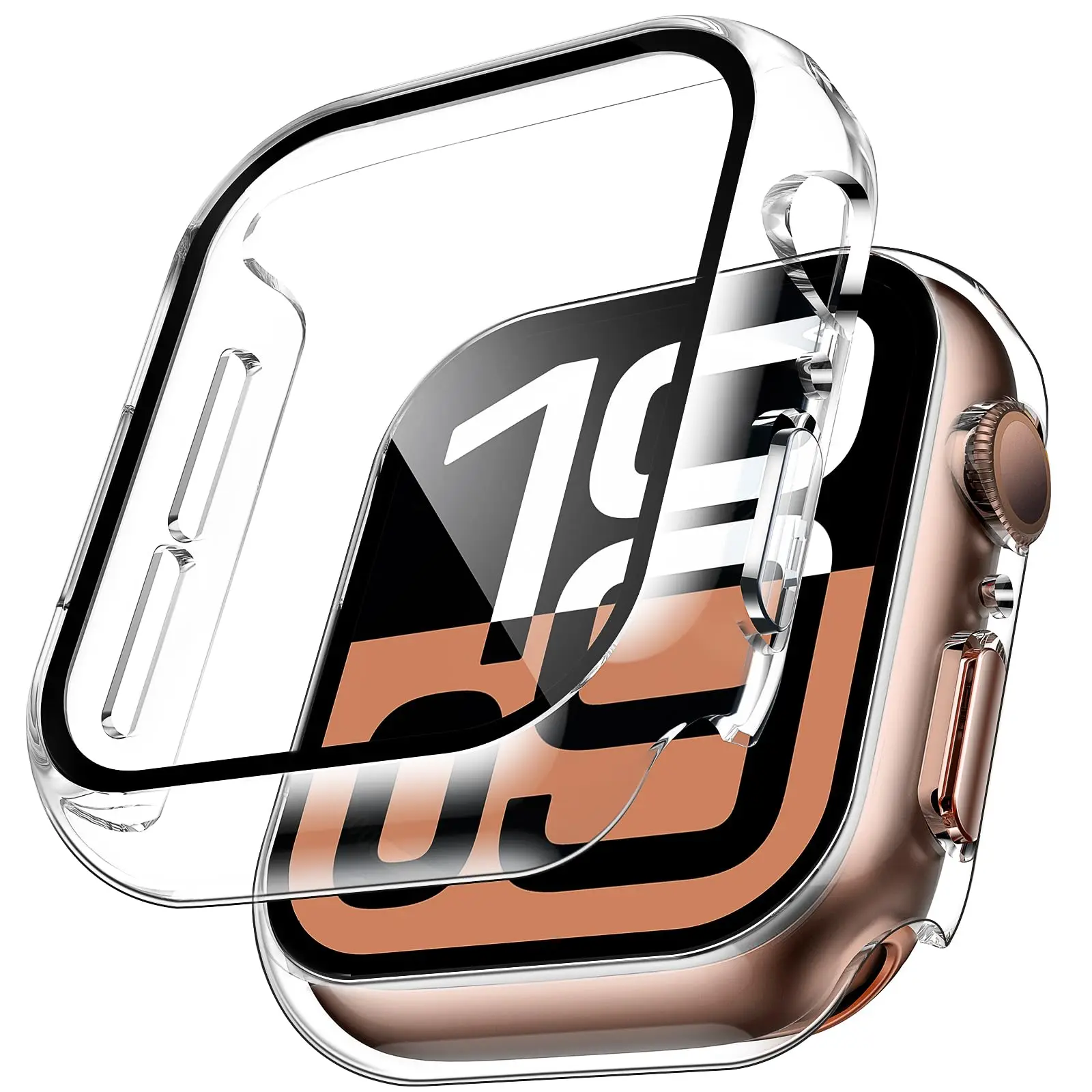 2 шт. Чохол із загартованого скла для Apple Watch Series 11 10 9 8 7 6 SE 46 мм 45 мм 41 мм 42 40 мм 44 мм Аксесуари для захисту екрана