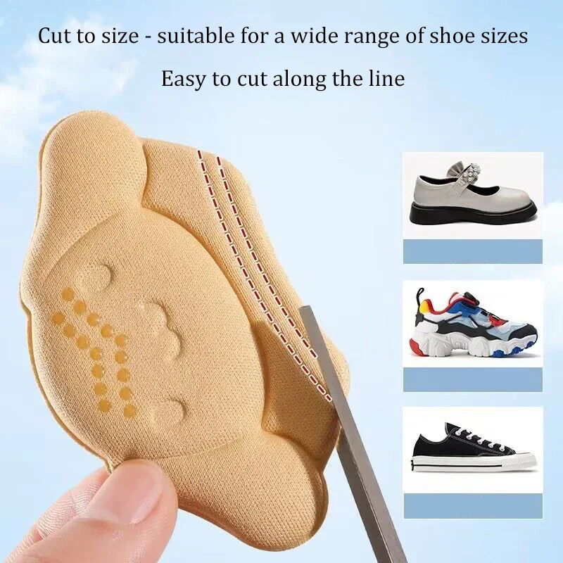 Insoles Patch Heel Pads Children's Shoe Pain Relief Pad Antiwear Feet Adjustable Size Back Sticker Cushion Inserts Insole 4pcs shoe insoles heel patch insole heel protector pads heel insoles heel cushion insole