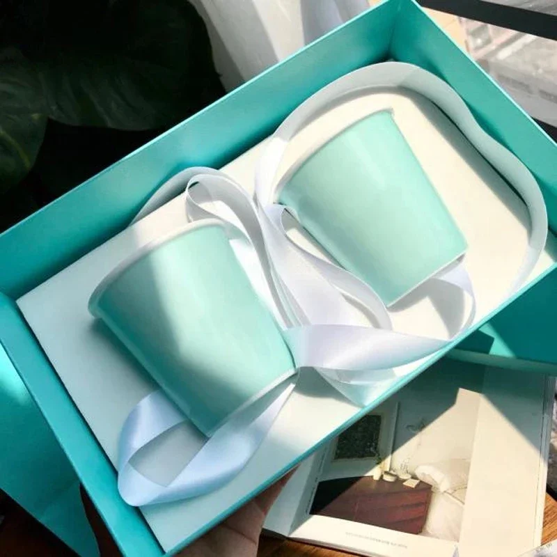 

Porcelain Mugs With Box and Bag Luxury Wedding Birthday Gift Ceramic Coffee Tea Milk Water Cups For Home Family Friends