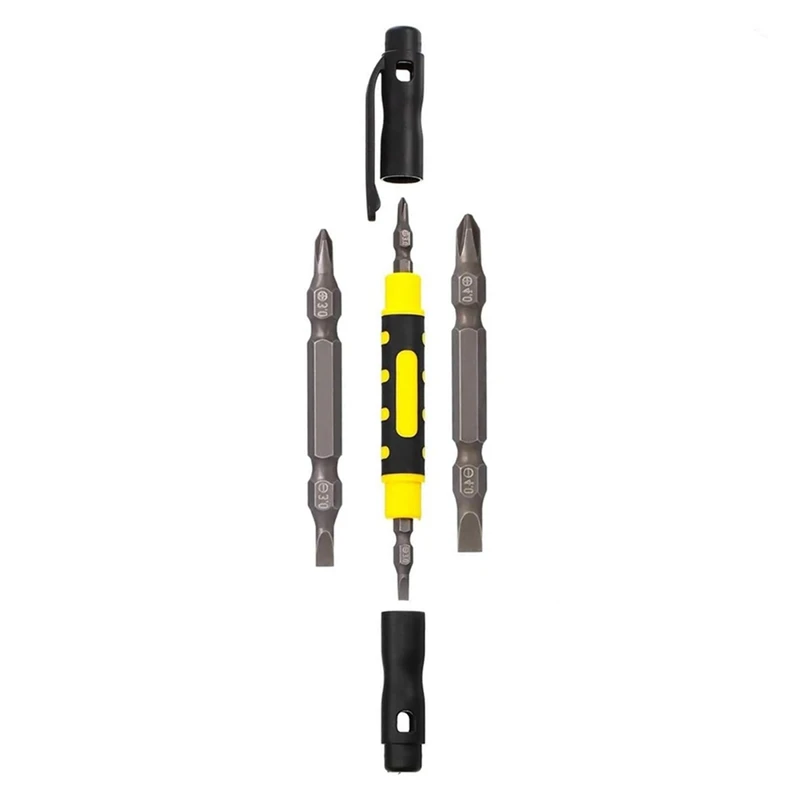 T42C-3Pack 4 In 1 Pocket Screwdriver Portable Multi-Purpose Screwdriver Eyeglass Repair Home Repair