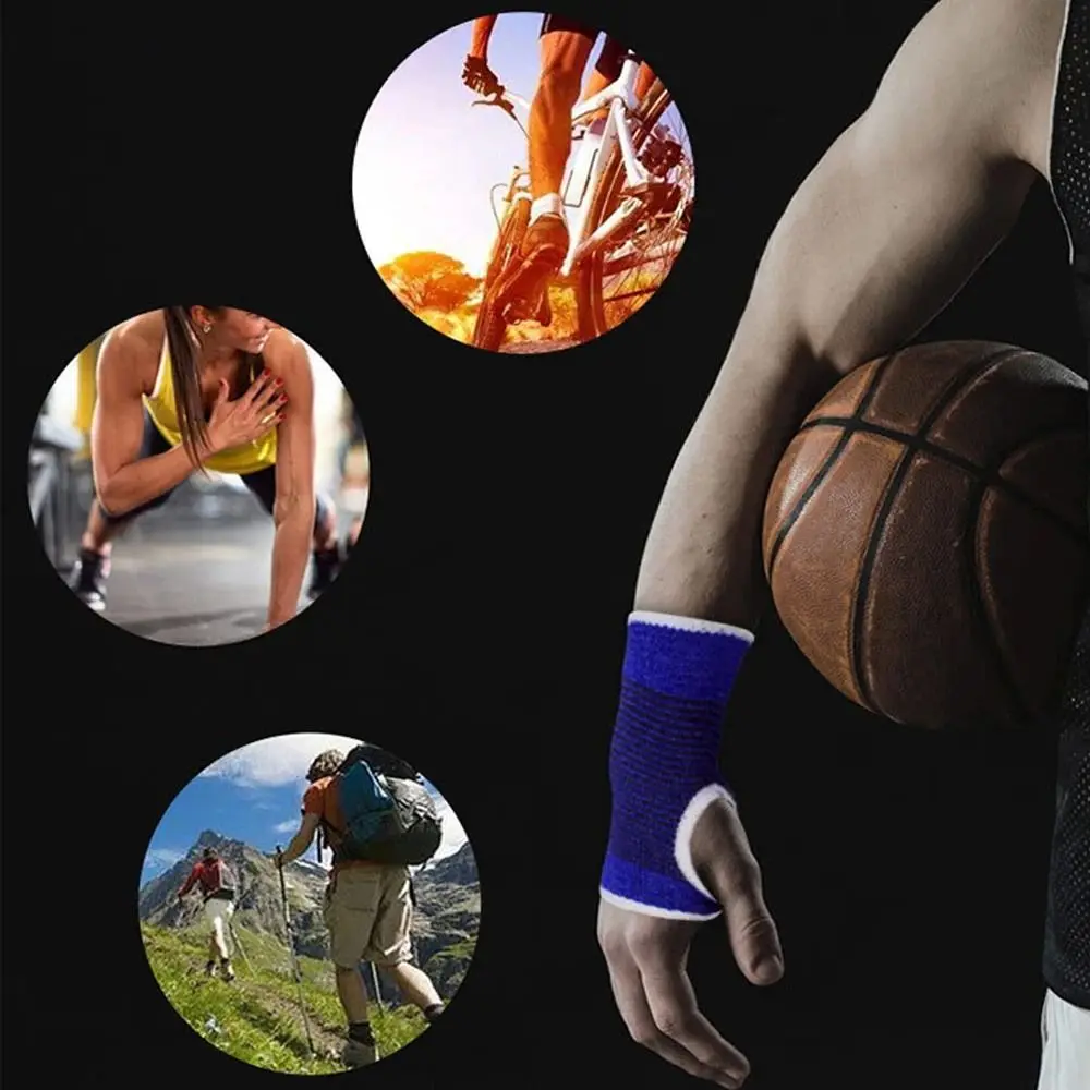 Blue Elastic Wristband Muscle Protect Polyester Cotton Wrist Support Adjustable Elastic Decompression Carpal Tunnel Brace wrist brace,wrist guard,wrist support