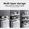 Wall Hanging Toilet Bathroom Storage Cabinet Rack Punch Free Multifunctional Artifact Above Toilet Rack Shelf Organizer 2