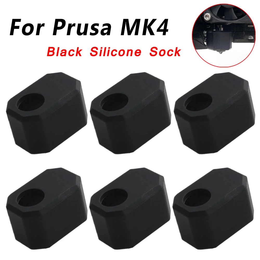 Silicone Socks For Prusa MK4 Hotend Extruder Heated Block High-temperature Case For Prusa MK4 3D Printer Parts Silicone Cover