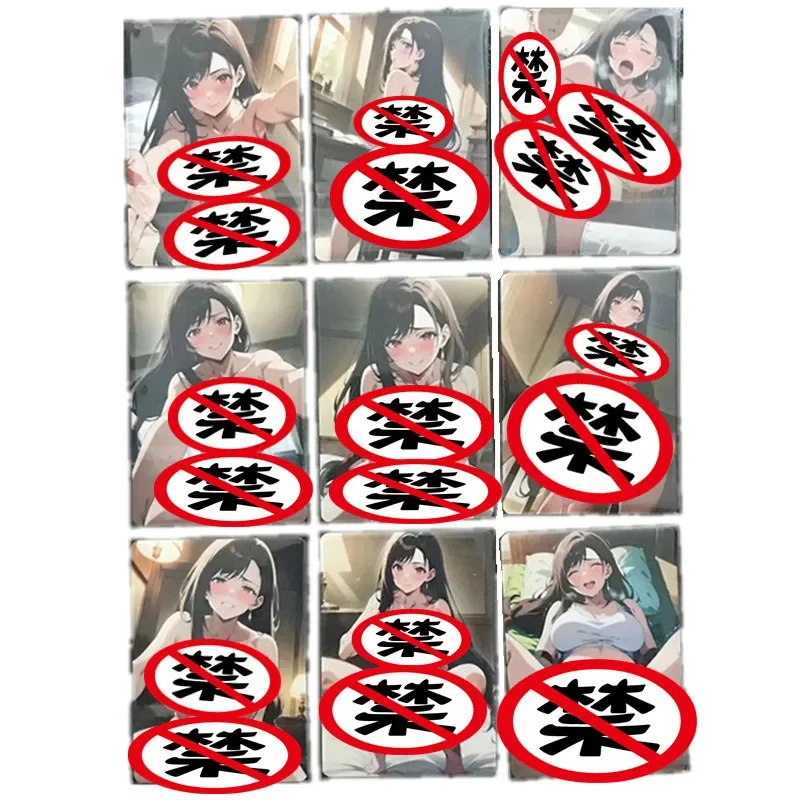 Game Card Final Fantasy VII Tifa Sexy Nude Card Anime ACG Fan Toy Gift Game Collection 9Pcs/set
