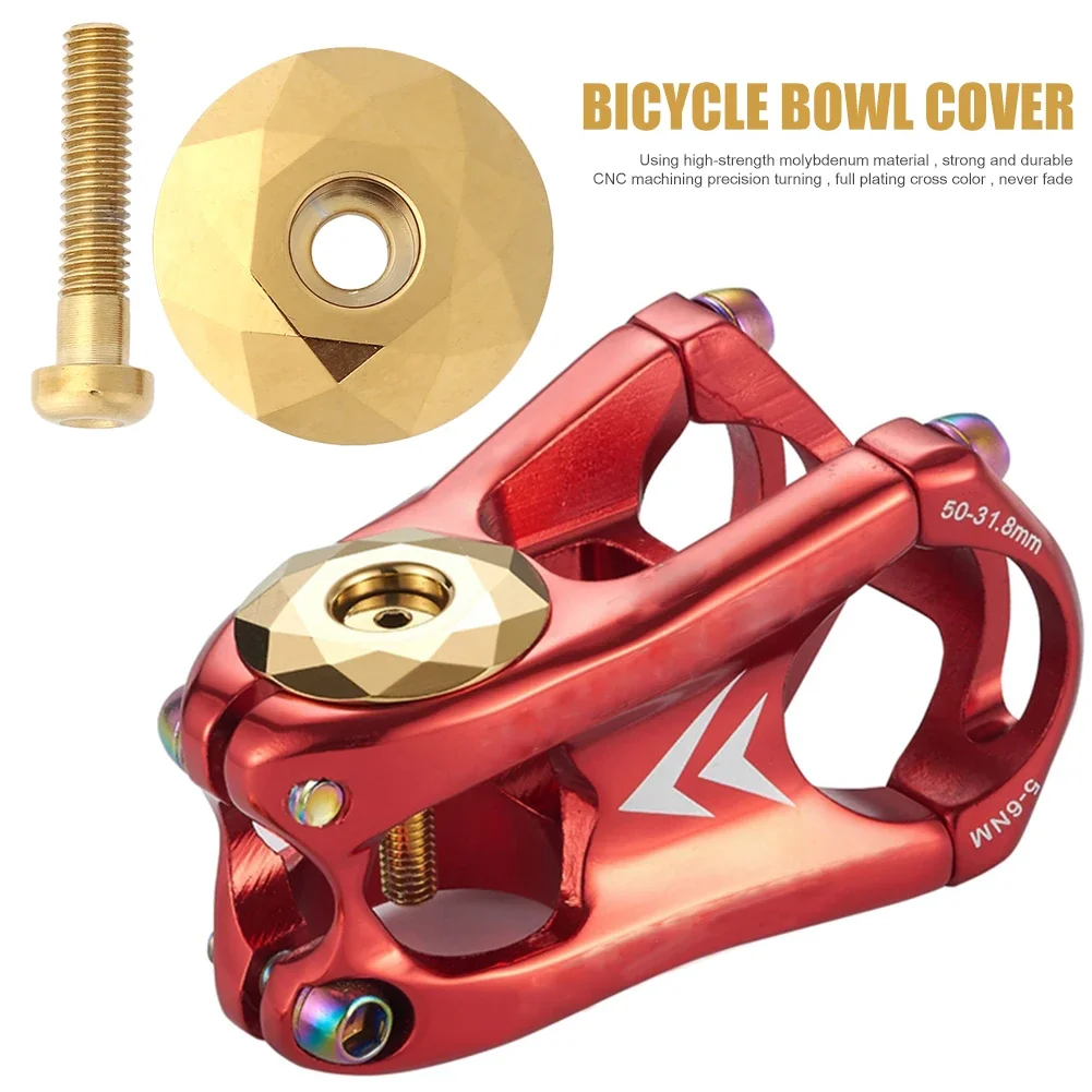 MTB Mountain Road Bike Bowl Cover with Screw Bicycle Stem Top Bowl Cap for 28.6mm Fork  Front Fork Head Tube Cycling Accessories
