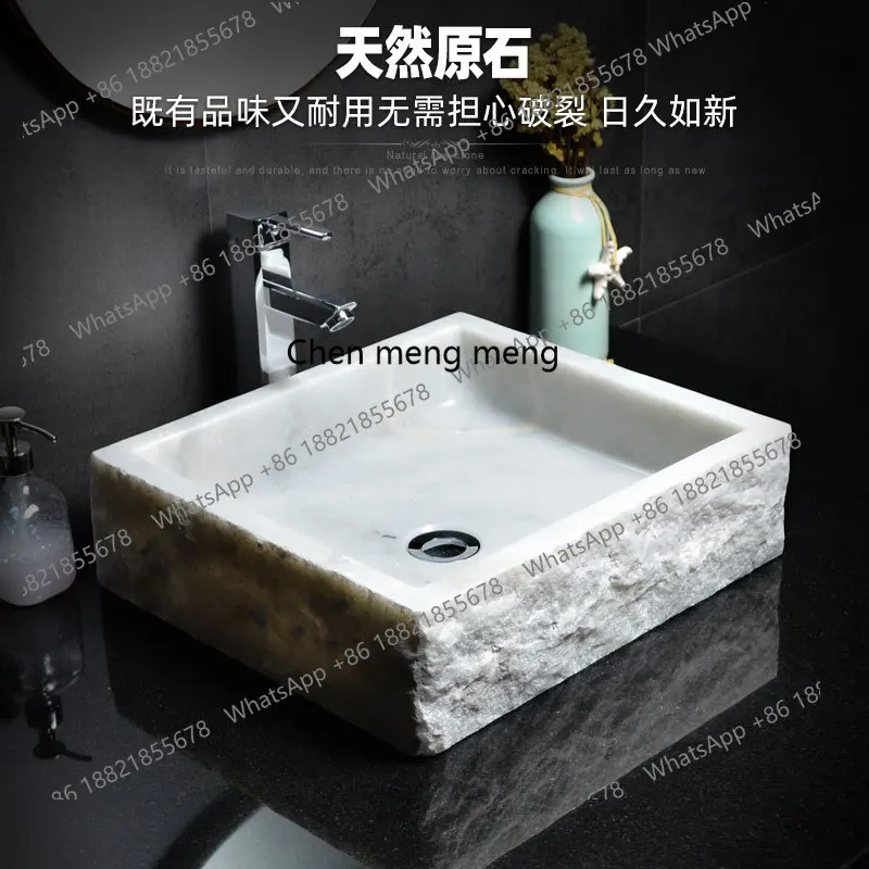 อ่างล้างหน้าหินอ่อนธรรมชาติสำหรับห้องน้ำ บ้าน ภายนอก สระว่ายน้ำ ระเบียง 1