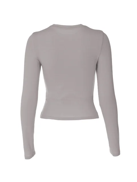plain long sleeve crop top
