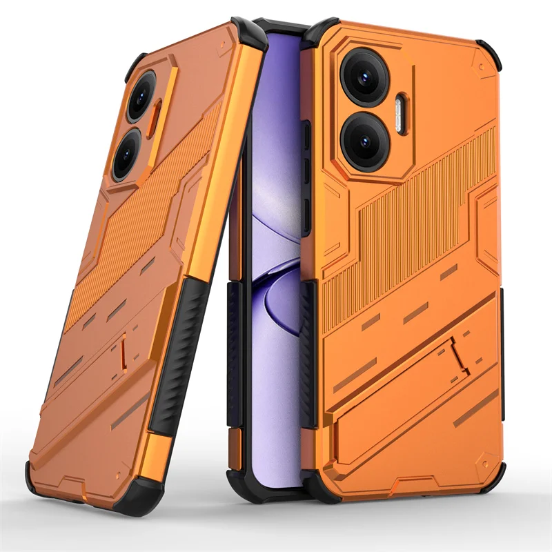 Magnetic Armor Shockproof Stand Phone Case with Car Mount Feature - Enhanced Protection Back Cover