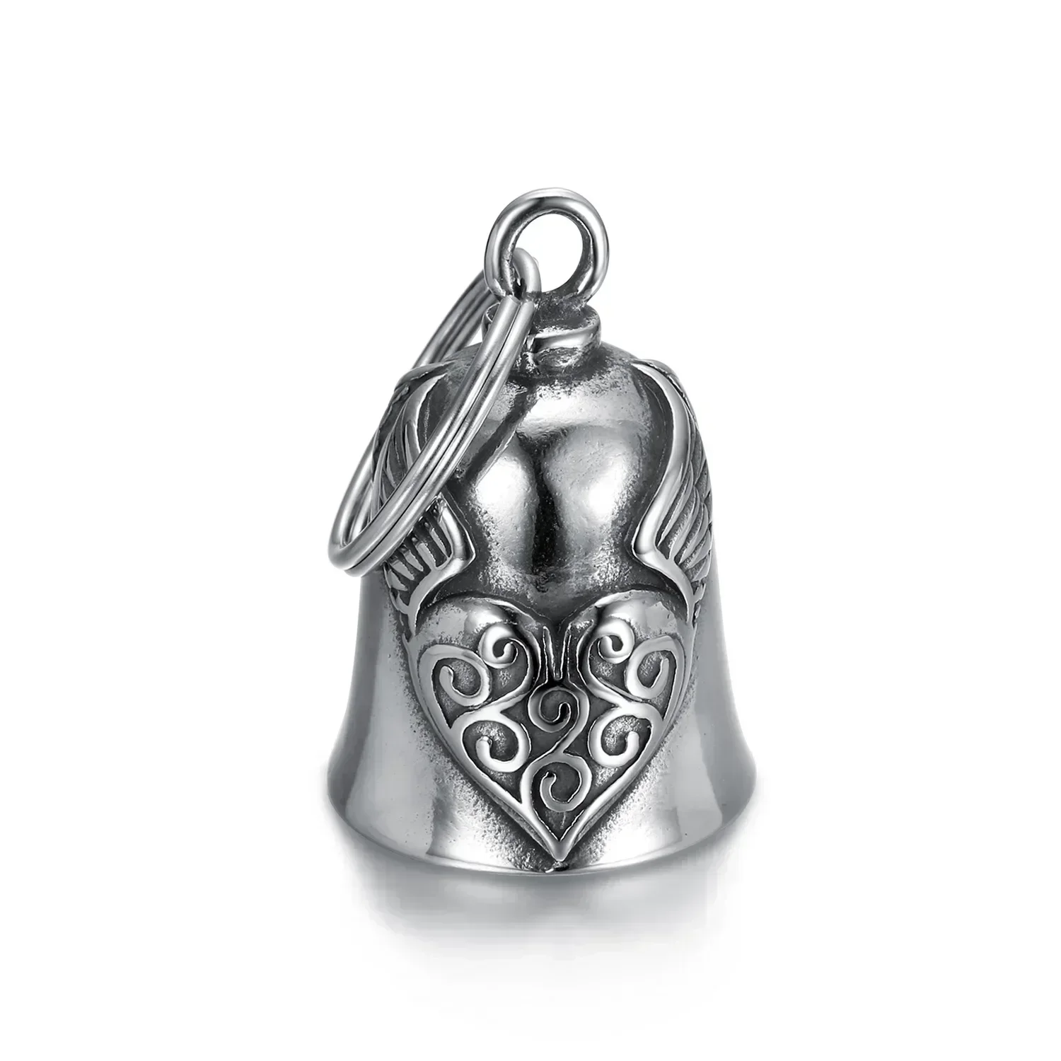 Lion King Pendant and Keychain with Uniquely Carved Bell - Retro Design