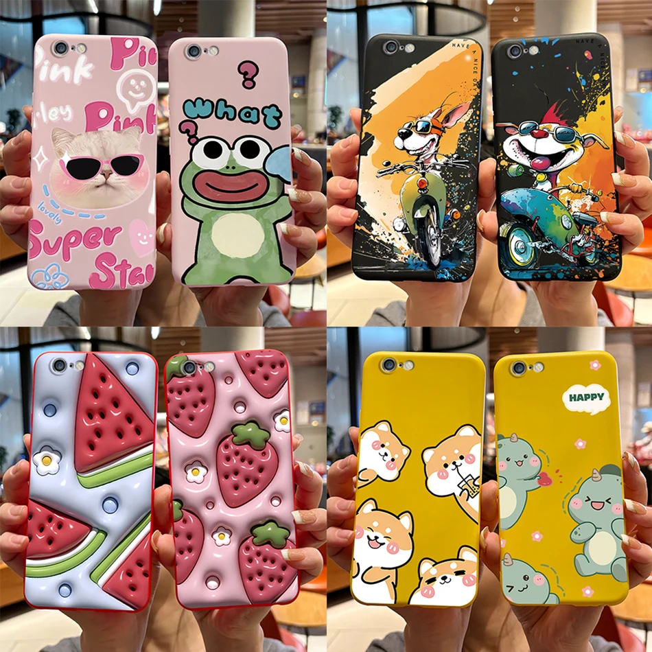 Per Apple Iphone 6 6 S Plus Custodia Cute Bear Cartoon Frog Cover Custodia Morbida In Silicone Per Iphone 6 Plus Iphone6 S Fundas Bumper