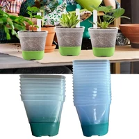 Plastic Square Flower Pot Provides Stability Prevents Slipping Scratching For Succulents Cacti Herbs Outdoor Living Accessories 2