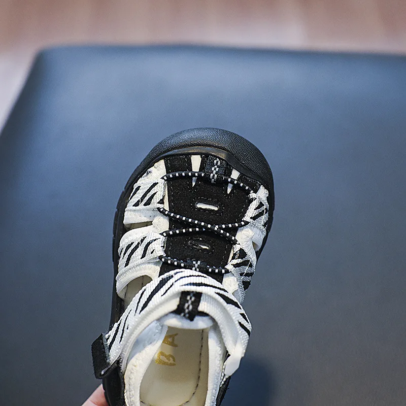 Summer Baby Sandals Boys Breathable Camouflage Sandals Girls Cool Hollow Shoes For Summer Kids Beach