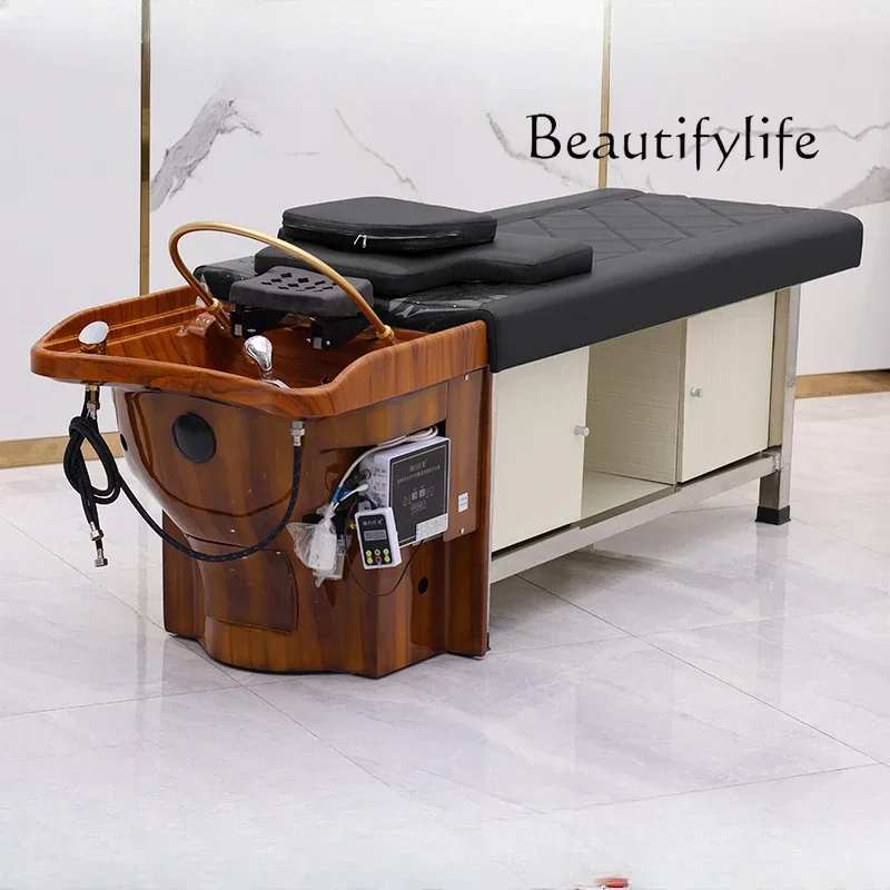 

Head Therapy Shampoo Chair Water Circulation Fumigation Massage Water Heater Integrated Beauty Salon Hair Saloon Dedicated