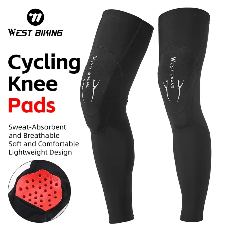 WEST BIKING MTB Cycling Knee Pads Bicycle Scooter Motorcycle Knee Protector For Men Women Breathable Warm Leg Sleeve Protection