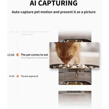 PETKIT Automatic Cat Feeder with Camera,1080P HD Video with Night Vision,Double Hopper Pet Feeder for Cats Dogs with 2-Way Audio 3