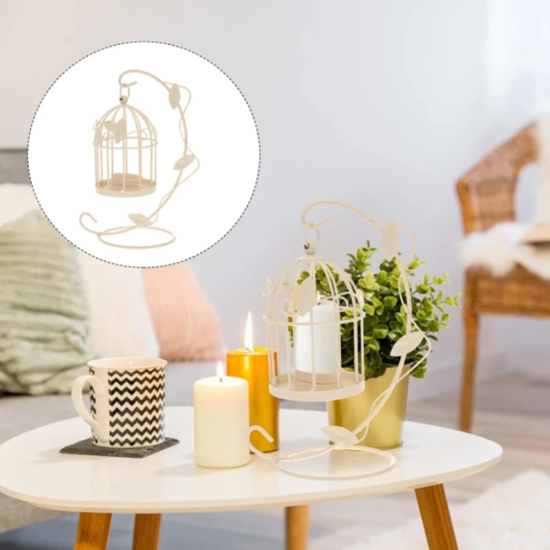 Metal Bird Cage Candle Holder Lantern for Home Decor
