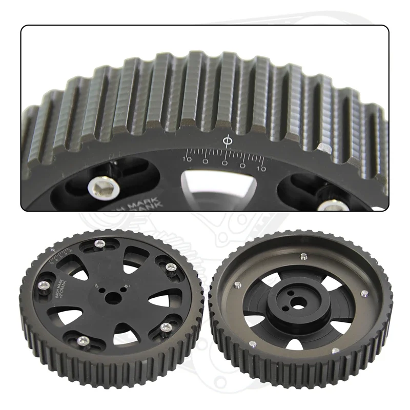 2PCS Adjustable Cam Gear For Mitsubishi Lancer EVO 1-9 Eclipse 4G63 2.0L