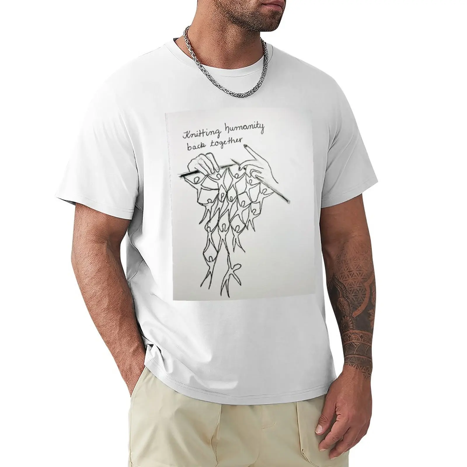 

Knitting humanity back together T-Shirt sports fans boys animal print t shirts for men cotton
