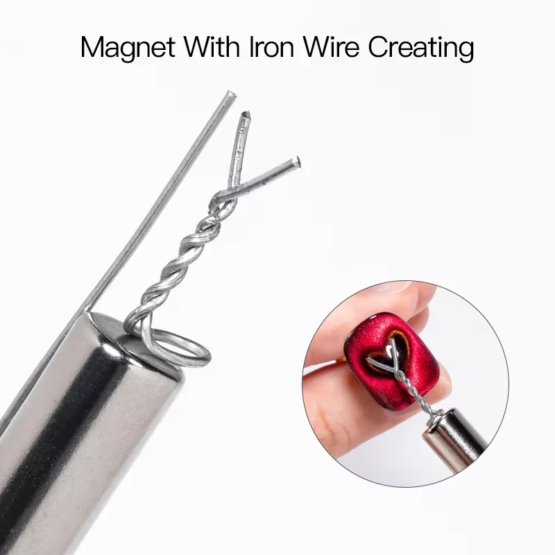 6pc Cat Magnetic Stick with Iron Wire Creating Heart shape Effect for UV/LED Nail Supplies Vernis Gel Manicure DIY Design