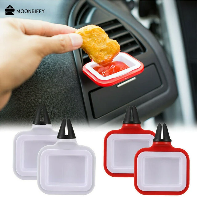 Saucemoto Dip Clip | An In-car Sauce Holder for Ketchup and Dipping Sauces. As Seen on Shark Tank (2 Pack, Barbie-Q-Pink)