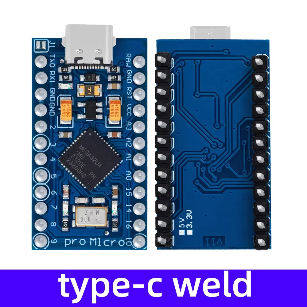 Enhanced Product Title:  
Pro Micro ATmega32U4 5V 16MHz TYPE-C With Dual Row Pin Header and Mini USB Interface