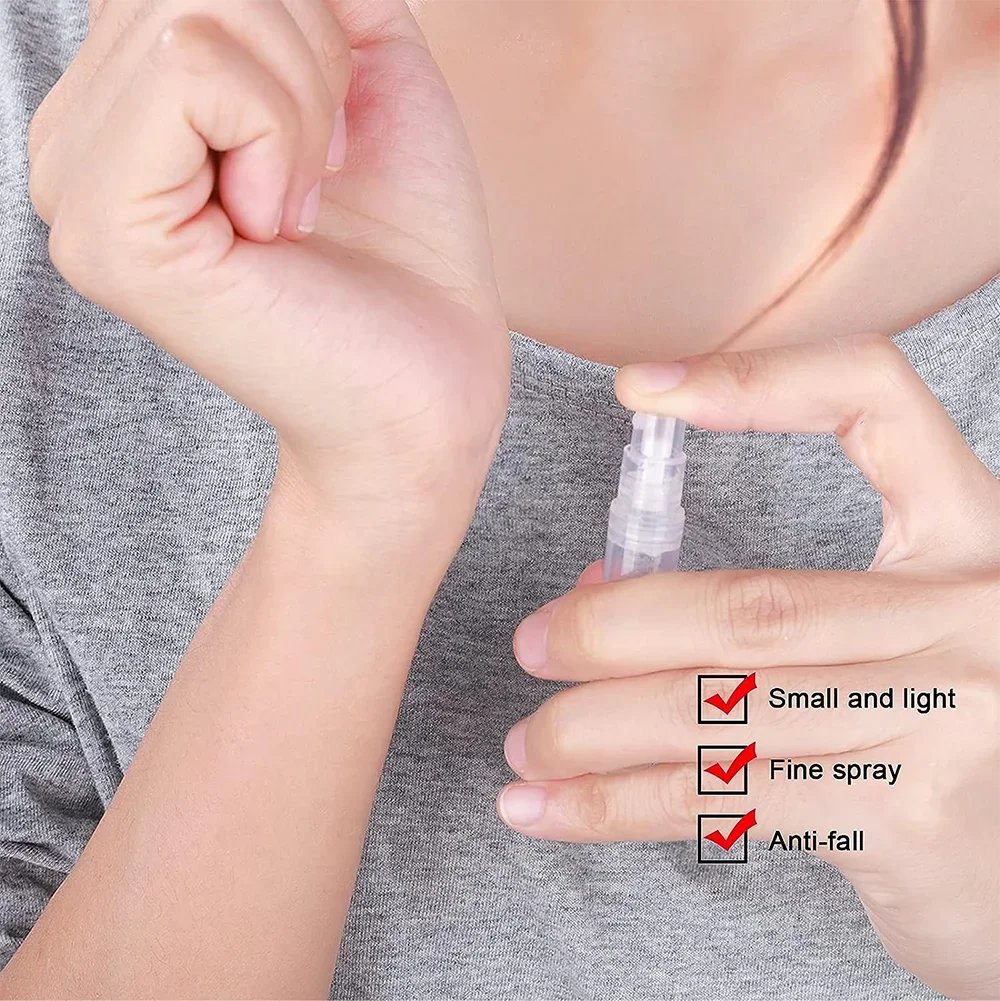 Mini Clear Plastic Spray Bottle 20pcs 2ML-10ML Empty Perfume Atomizer Sample Bottles for Travel Essential Perfume Liquid
