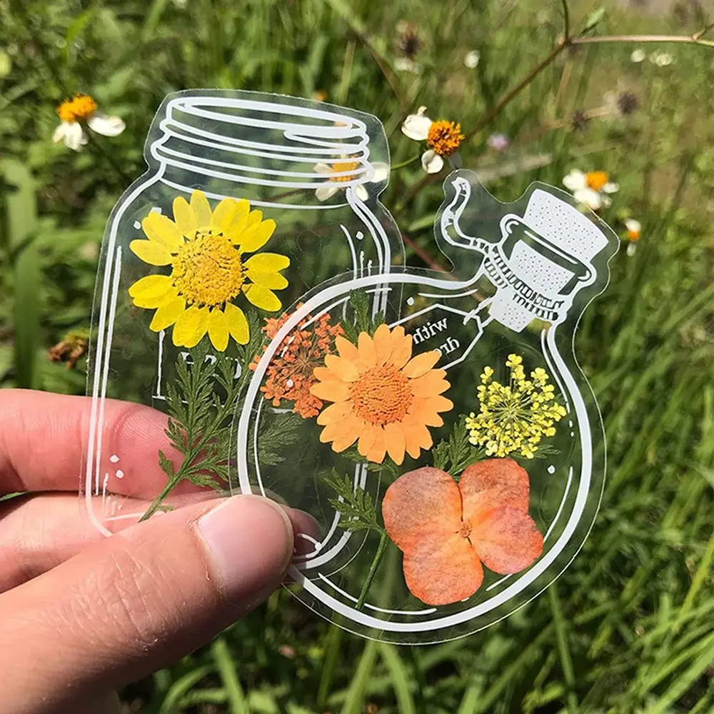Transparent Dried Flower Bookmarks for Reading