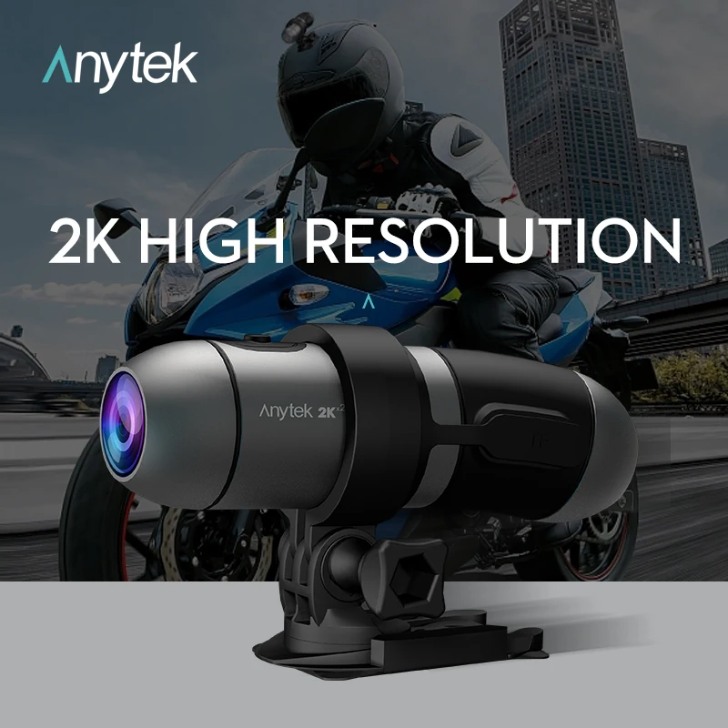Anytek2KHDSportsActionCamera1600mAHIP66WaterproofWiFiHelmet