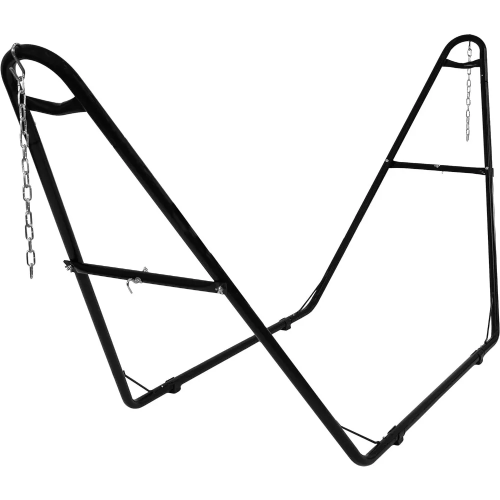 

Universal Heavy-Duty Steel Hammock Stand - 550-Pound Capacity - Fits Hammocks 9 to 14 Feet Long - Black