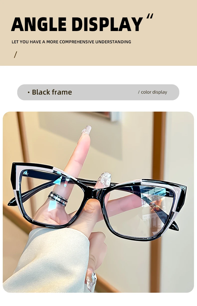 Mehrfarbige Oyalie-Lesebrille mit leichtem Material und klarer Sicht, verschreibungspflichtige Abdeckung von +1,00 bis +4,00 Grad – Detail 2