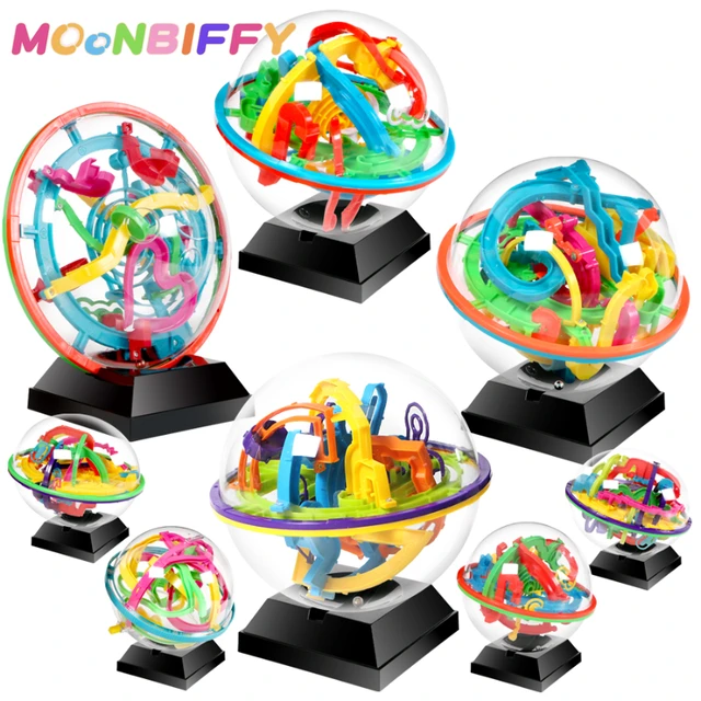 Magical Intellect Maze Ball 100 Steps Balance Perplexus Magnetic Ball  Marble Puzzle Game Toy Gift for
